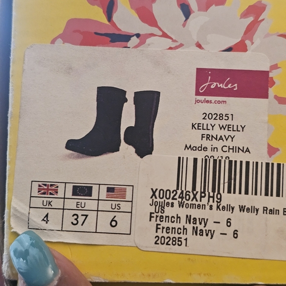 Joules Black Women's Toe Warming Rain Boots - Picture 14 of 14